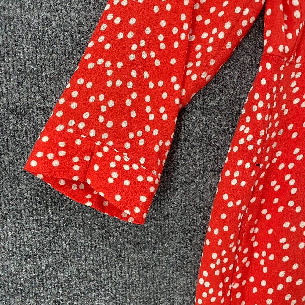 Joules Dress Womens 6 Red Polka Dots Tiered Boho Cottagecore Peasant‎ Western - Picture 4 of 10